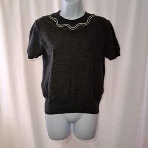 TARA JARMON Paris SOFT sweater TOP Sz M CASHMERE & WOOL OFFICE CASUAL A GEM :-)